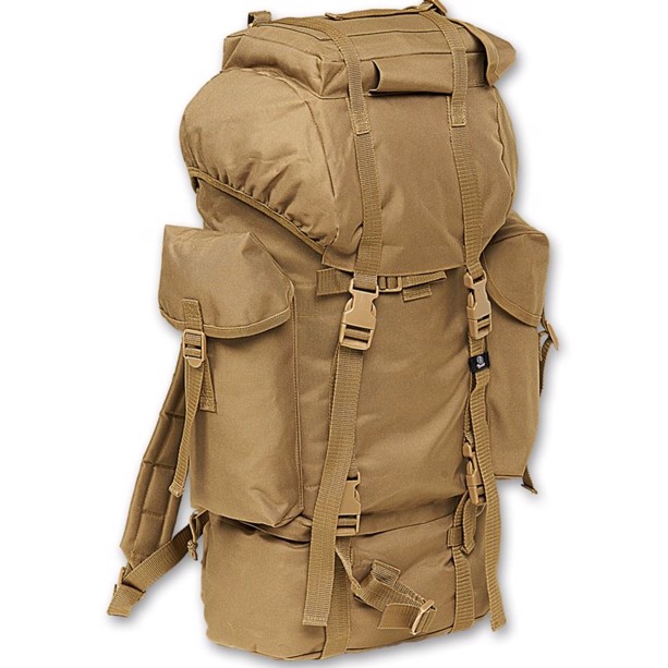 Brandit Kamprygsæk, 65 liter, Ensfarvet, Camel