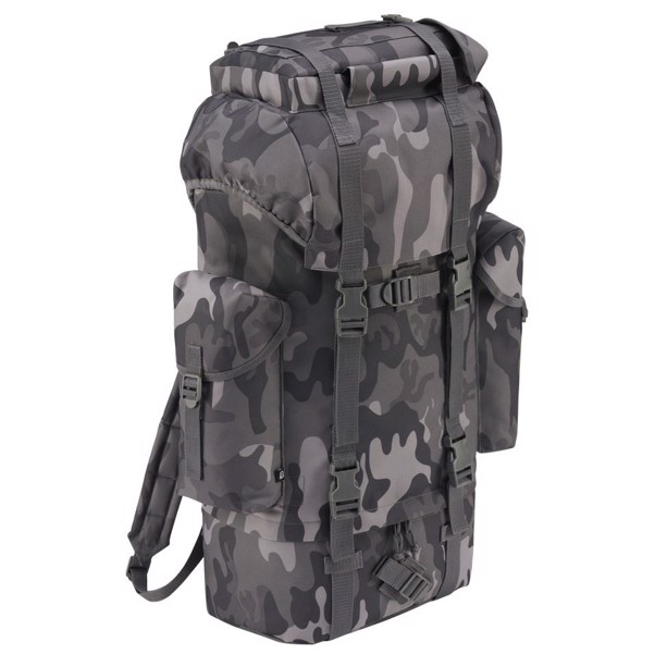 Brandit Kamprygsæk 65 liter i farven Grey Camo