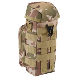 Brandit Bottle holder II med Molle-system og pouch i farven Tactical Camo