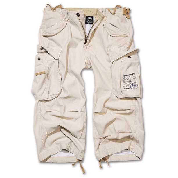 Industry 3/4 beige vintage shorts fra Brandit