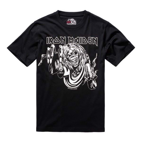 Brandit Iron Maiden T-shirt, EDDIE, Glow in the dark print