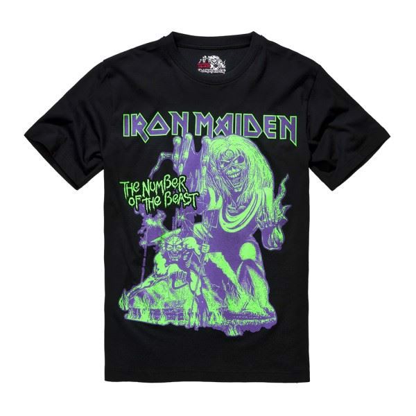 Brandit Iron Maiden T-shirt med "The number of the Beast I" print