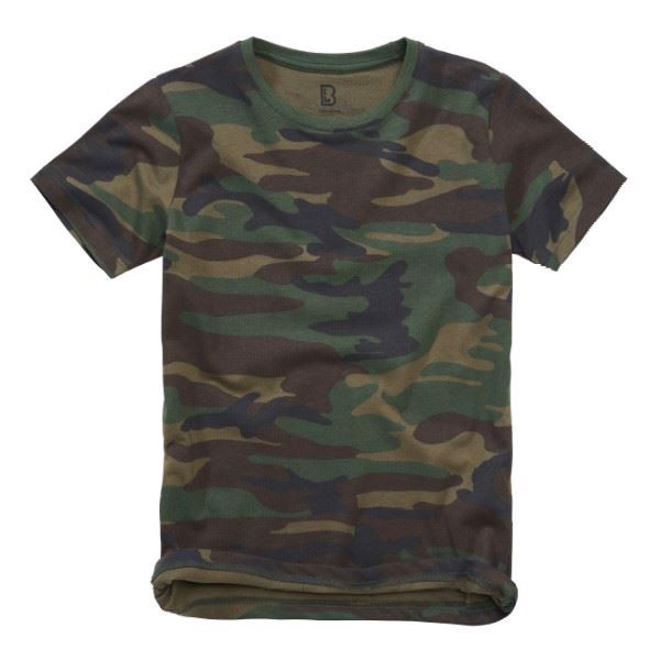 Brandit Kids Camouflage T-shirt i farven Woodland