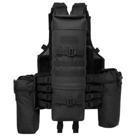 Brandit Tactical Vest i farven Sort set bagfra