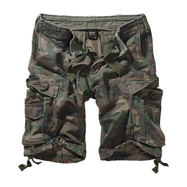 Brandit Vintage Classic Cargo Shorts i farven Woodland Camouflage