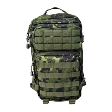 Bushcamp Assault Rygsæk 25 Liter, M84 Camouflage set forfra