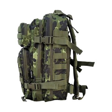 Bushcamp Assault Rygsæk 25 Liter, M84 Camouflage set fra siden