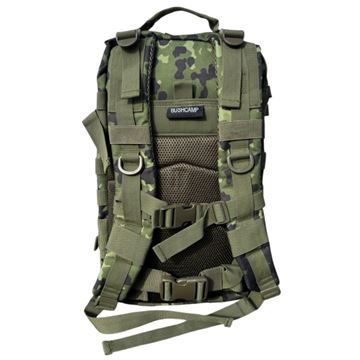 Bushcamp Assault Rygsæk, 45 Liter, M84 Camouflage set bagfra