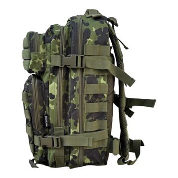 Bushcamp Assault Rygsæk, 45 Liter, M84 Camouflage set fra siden