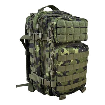Bushcamp Assault Rygsæk, 45 Liter, M84 Camouflage set fra vinkel