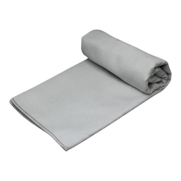 Bushcamp Microfiber Håndklæde, Mountain Grey, 140 x 70 cm set pakket ud