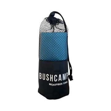 Bushcamp Microfiber Håndklæde, Ocean Blue, 80 x 40 cm set i pouch