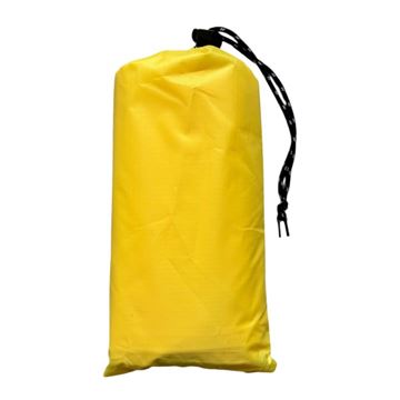 Bushcamp Ripstop Regn Poncho med lomme set i farven Gul i opbevaingspose