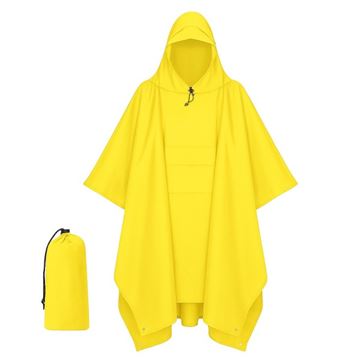 Bushcamp Ripstop Regn Poncho med lomme set i farven Gul