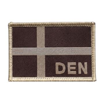 Bushcamp Velcro Patch, Dansk Flag, Desert