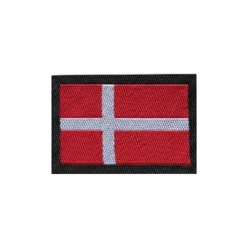 Bushcamp Velcro Patch, Dansk Flag, Small, Rød