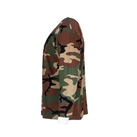 Blød t-shirt med lange ærmer i woodland camo