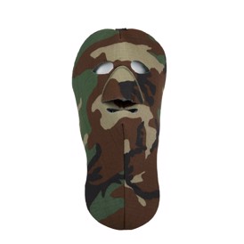 Camouflage maske som dækker ansigt og hals