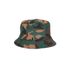 Booniehat med 2 lommer i woodland camoflage