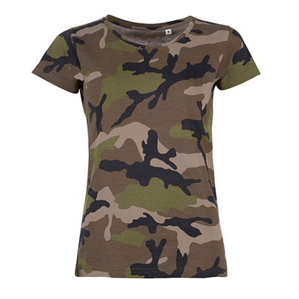 Camouflage T-shirt til damer 
