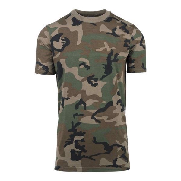 Camouflage T-shirt i farven Woodland Camouflage