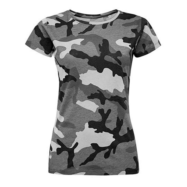Camouflage T-shirt til damer i Grey camo