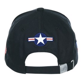 US Air Force USAF Cap i farven sort, justerbar