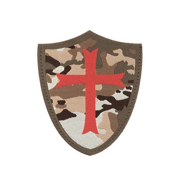 Clawgear Crusader Shield patch og velcro på bagsiden
