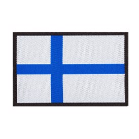 Clawgear stofmærke med finsk flag og velcro på bagsiden