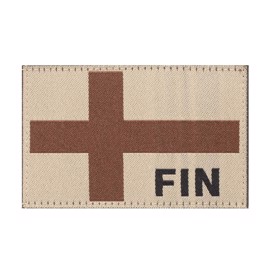 Clawgear stofmærke med finsk flag, Desert udgave