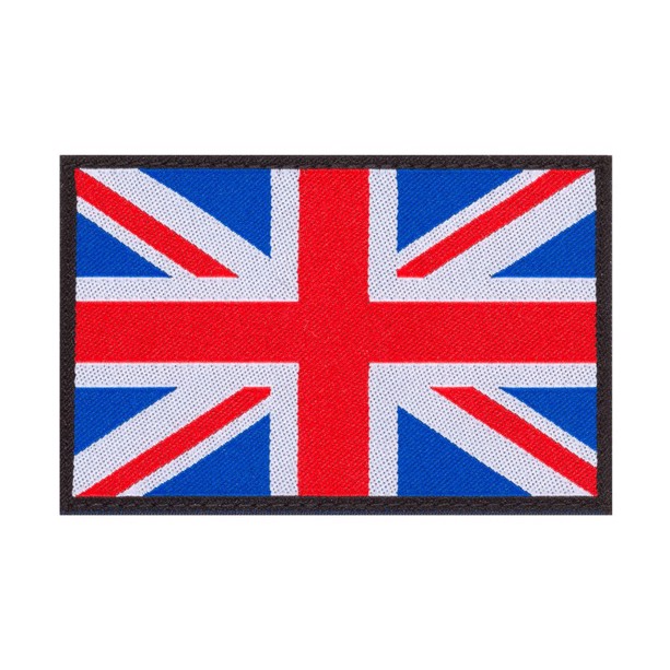 Clawgear stofmærke med Storbritanniens flag og velcro på bagsiden