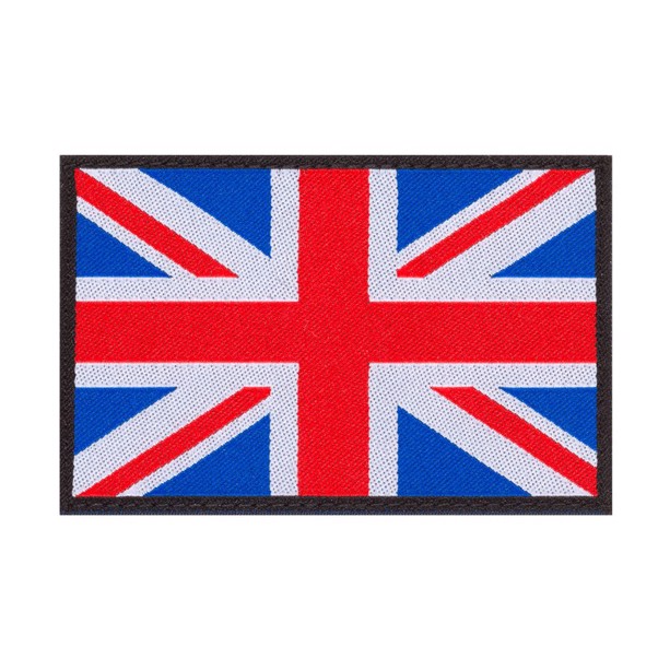 Clawgear stofmærke med Storbritanniens flag og velcro på bagsiden