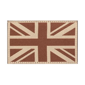Clawgear stofmærke med Storbritanniens flag, Desert udgave