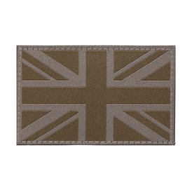 Clawgear stofmærke med Storbritanniens flag, Oliven udgave