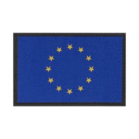 Clawgear mærke med EU flag og velcro på bagsiden