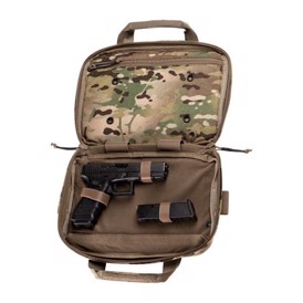 Clawgear Single Pistol Case i farven MultiCam set åben med pistol