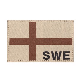 Clawgear stofmærke med svensk flag, Desert udgave
