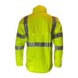 Cofra Merida Gul Refleks Regnjakke set bagfra