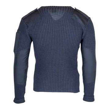 Dansk militær commando pullover, Gråblå, Ubrugt set bagfra