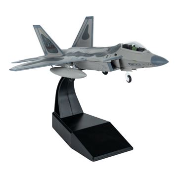 Die-cast Modelfly F-22 Raptor US Airforce 1:100 set i vinkel