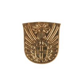 Dansk CF emblem i støbt metal