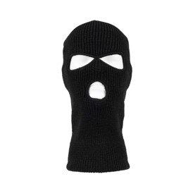 Sort balaclava i 100% uld