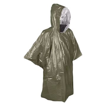 Emergency Poncho med Nødfløjte set i farven Grøn