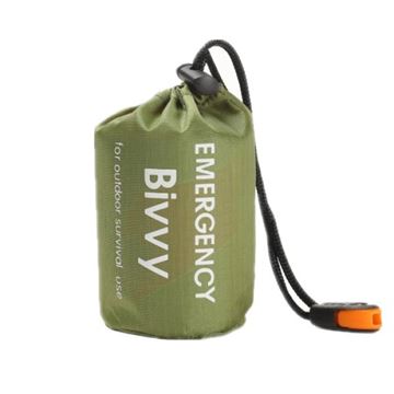 Emergency Sovepose med Nødhjælpsfløjte set i farven Grøn pakket i Pouch