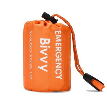 Emergency Sovepose med Nødhjælpsfløjte set i farven Orange pakket i Pouch