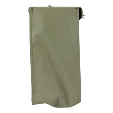 etui DK militær grøn gummieret nylon med velcro luk