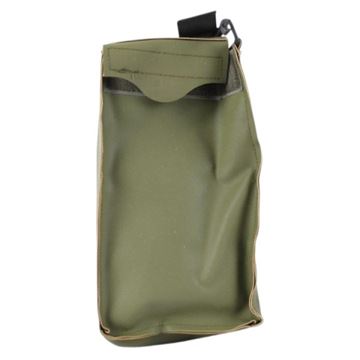 etui DK militær grøn gummieret nylon med velcro luk set fra siden