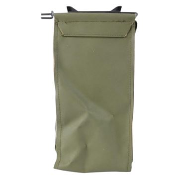 etui DK militær grøn gummieret nylon med velcro luk bagside