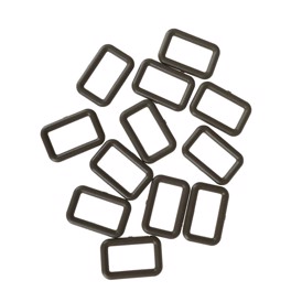 Firkantet ring, plast, sæt m 12 stk.