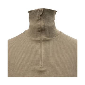 Forsvarets Langærmet Undertrøje, Høj Hals, Ørken, Ubrugt set med detalje